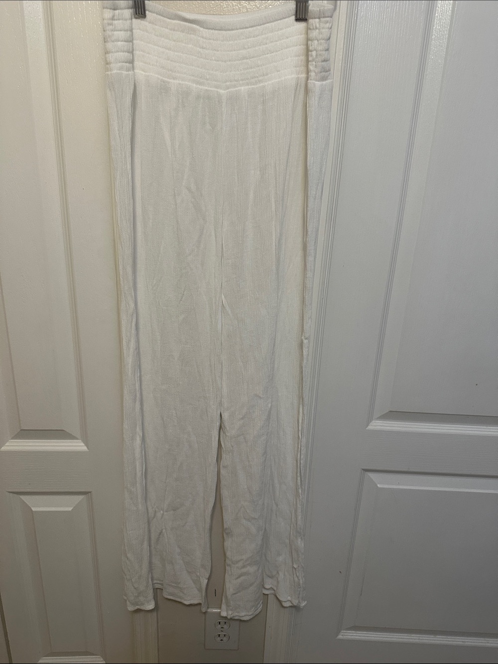 Kona Sol Cream Wide-Leg Knit Pants